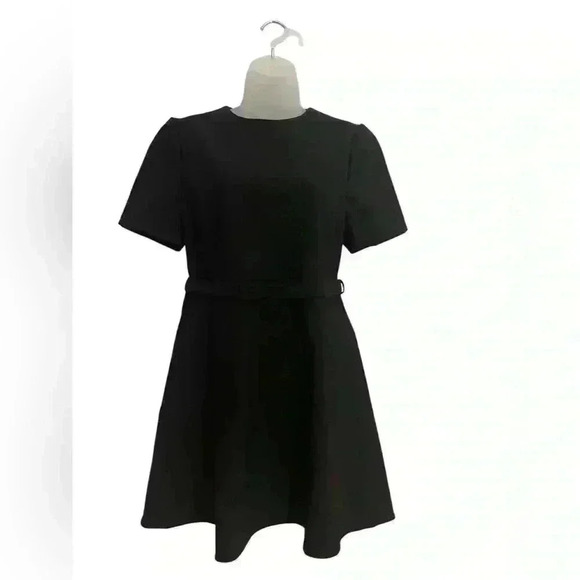 Scanlan Theodore Italian Milano Short Sleeve Black Mini Dress 12AU / US 8 NWT - Picture 7 of 8